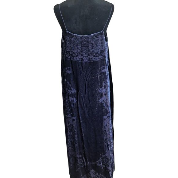Anthropologie Floreat Whimsigoth Velvet Silk Blend Midi Slip Dress Purple M - Picture 4 of 8